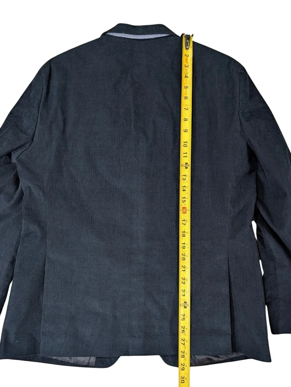 Tommy Hilfiger Corduroy Blazer Jacket Mens 42S Navy Blue Stretch